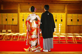 埼玉県　鴻神社　結婚式　食事会　２人だけ　家族