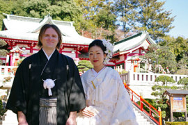 栃木県　足利織姫神社　結婚式　食事会　２人だけ　家族