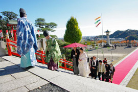 栃木県　足利織姫神社　挙式のみ　結婚式　食事会　２人だけ　家族